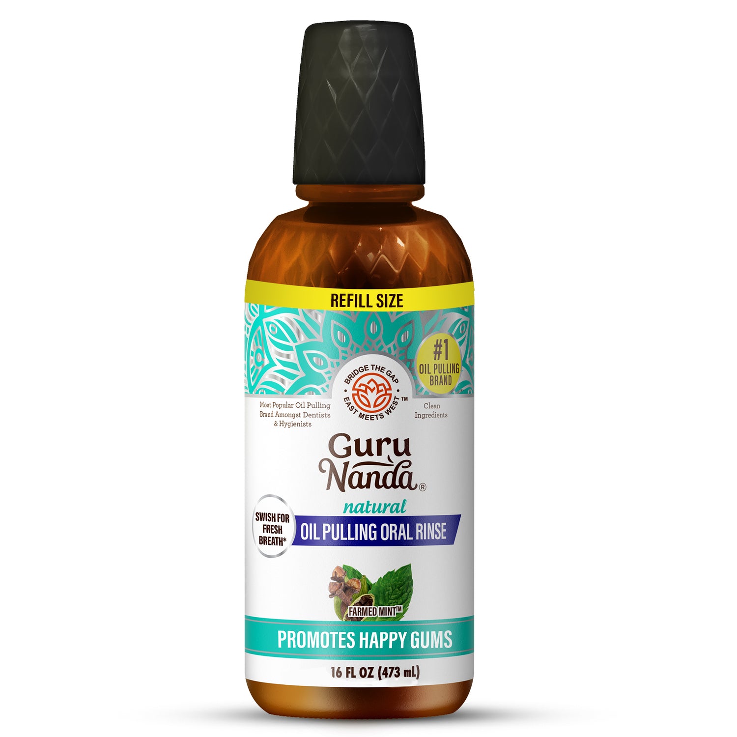 Aceite de coco y menta para enjuague bucal con aceites esenciales y vitaminas (1 unidad)