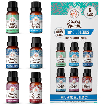 6 Essential Oil Blends Set, 10 ML