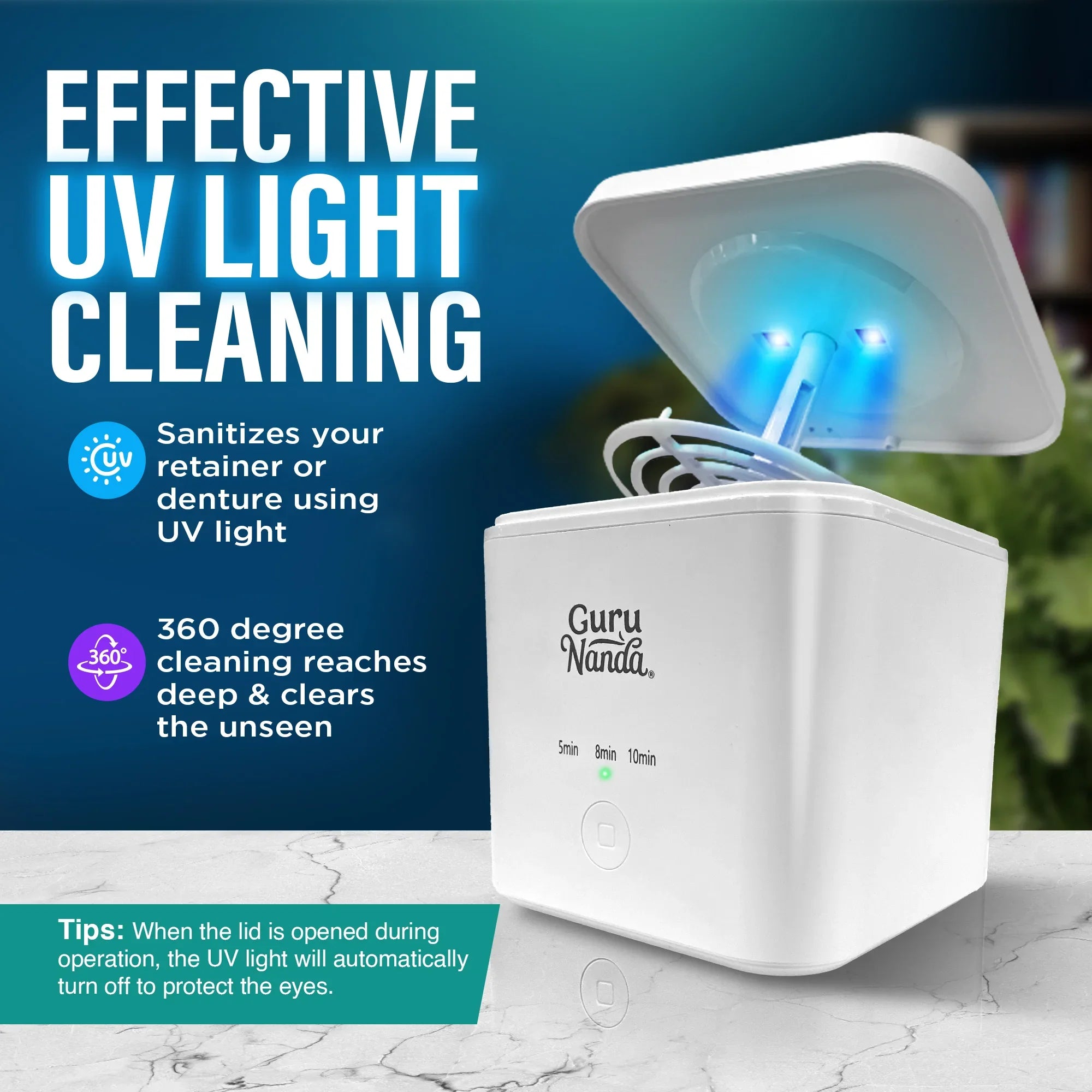 Retainer & Denture Cleaning Pod | GuruNanda