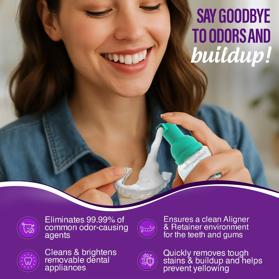 Aligner & Retainer Foam Cleaner (3.38 Fl Oz)