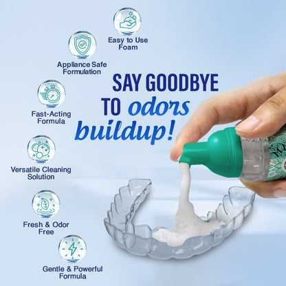 Retainer, Denture &amp; Aligner Foam Cleaner &amp; Cleaning Pod