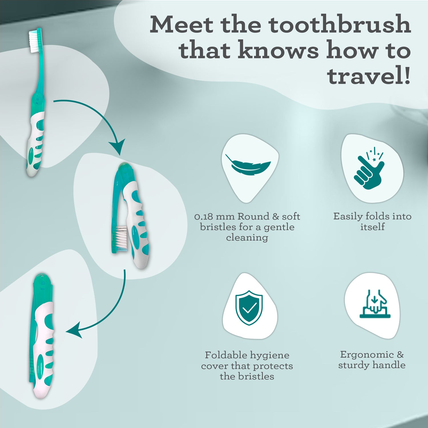 Folding Traveling Toothbrush with Toothpaste