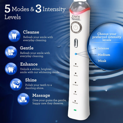 Pressure Sensor Sonic Toothbrush - White