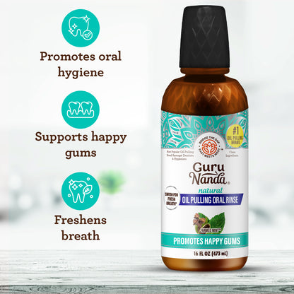 Aceite de coco y menta para enjuague bucal con aceites esenciales y vitaminas (1 unidad)