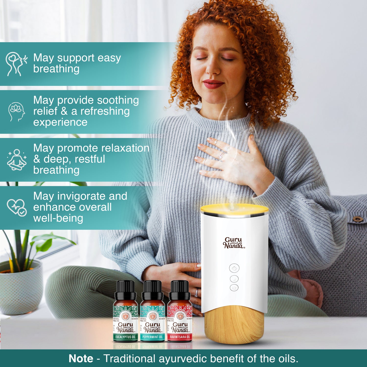 Aceites esenciales Breathe, 10 ml - Paquete de 3
