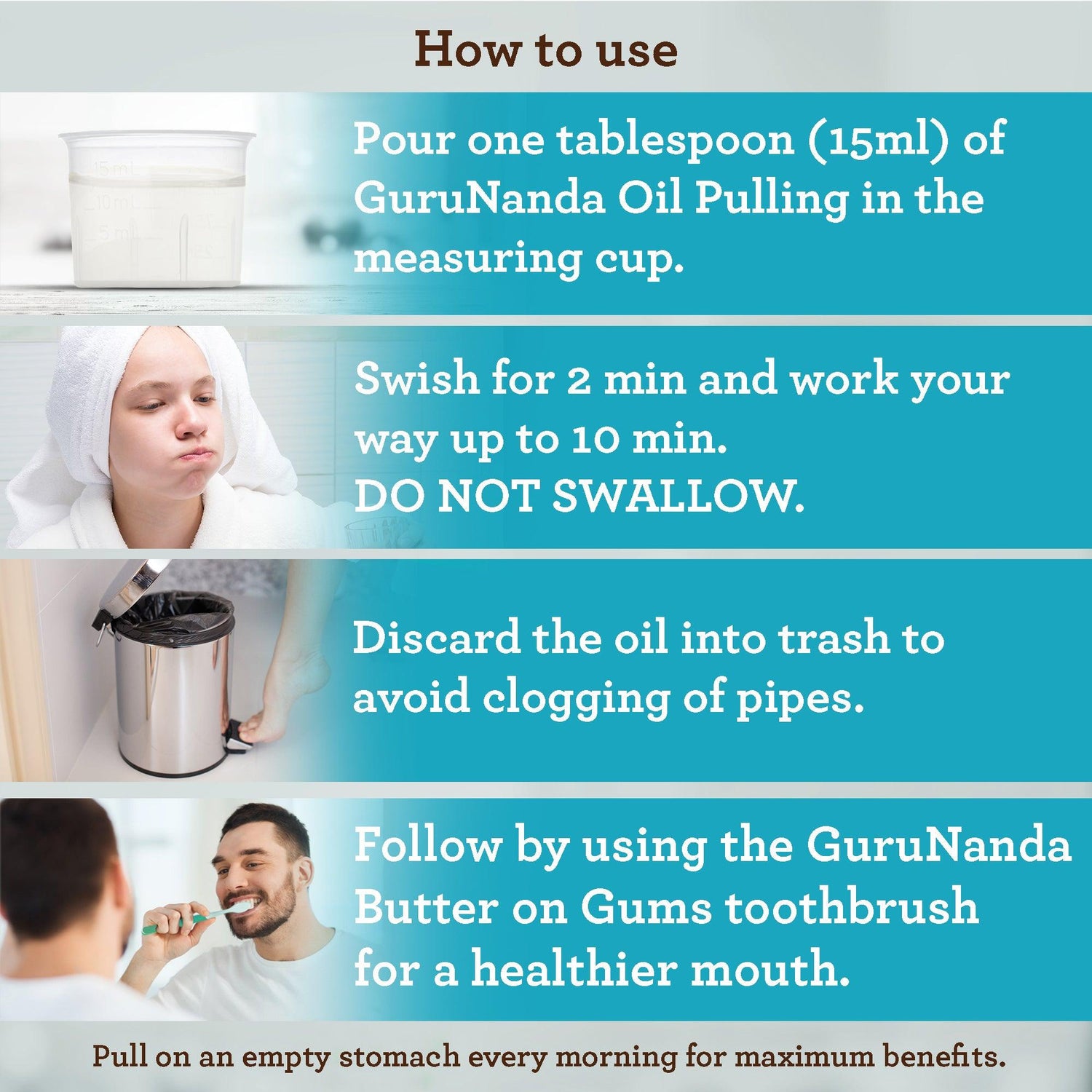Aceite de extracción GuruNanda (paquete de 1): remineralización dental y  encías saludables