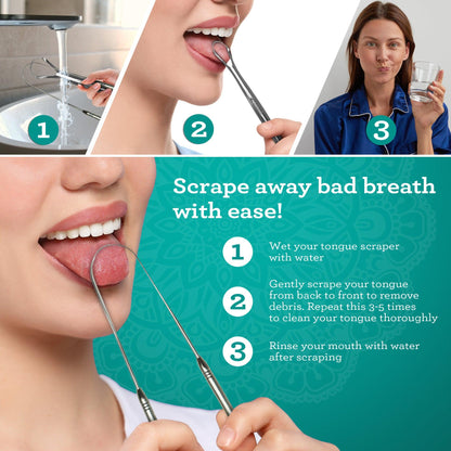 Tongue Scraper Variety Pack with Travel Case