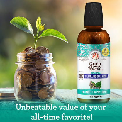 Aceite de coco y menta para enjuague bucal con aceites esenciales y vitaminas (1 unidad)