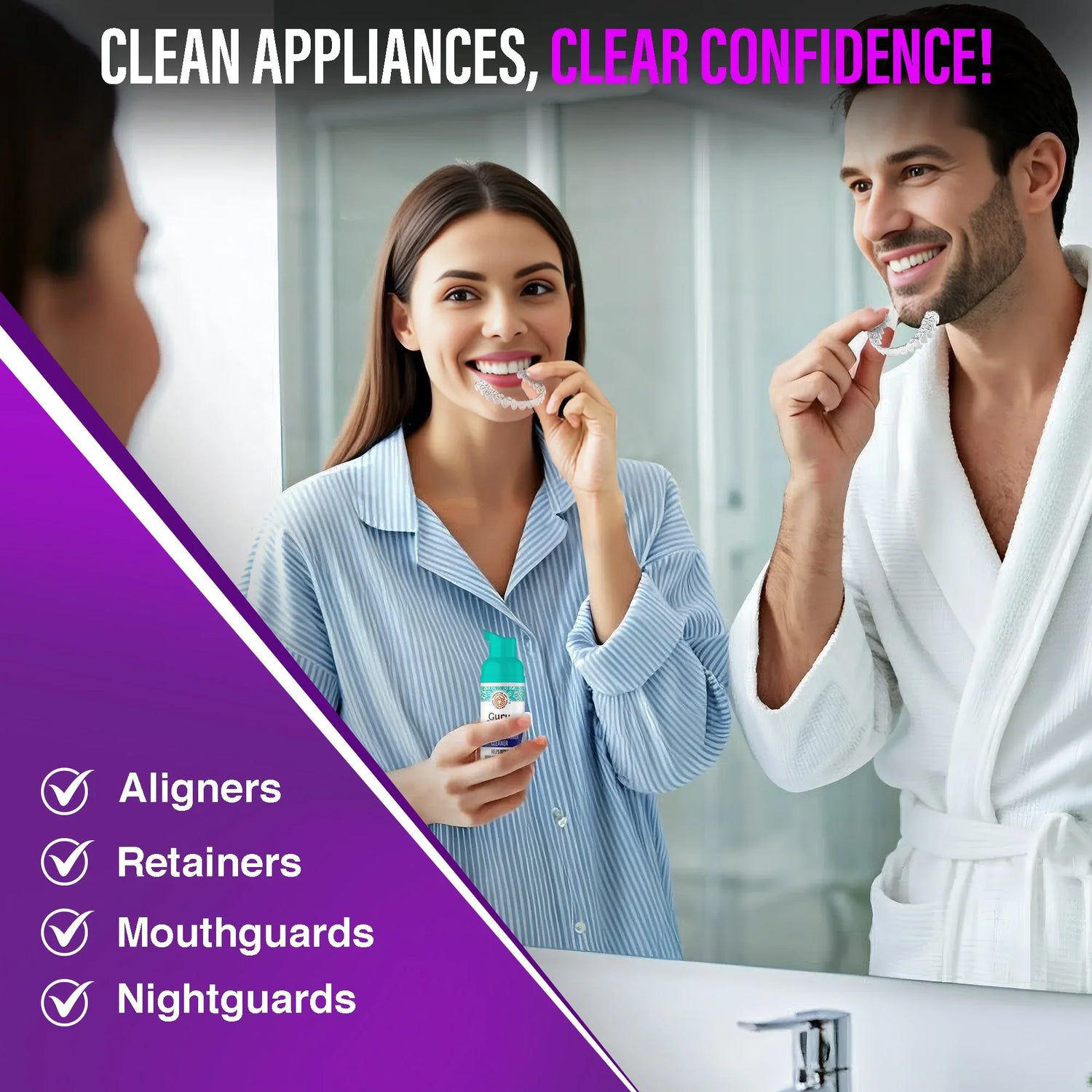 Aligner &amp; Retainer Foam Cleaner (3.38 Fl Oz)