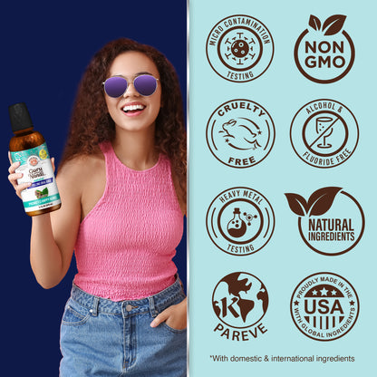 Aceite de coco y menta para enjuague bucal con aceites esenciales y vitaminas (1 unidad)