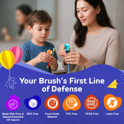 Protecteur de brosse à dents pour enfants Brush Pod - 1 unité (les couleurs peuvent varier)