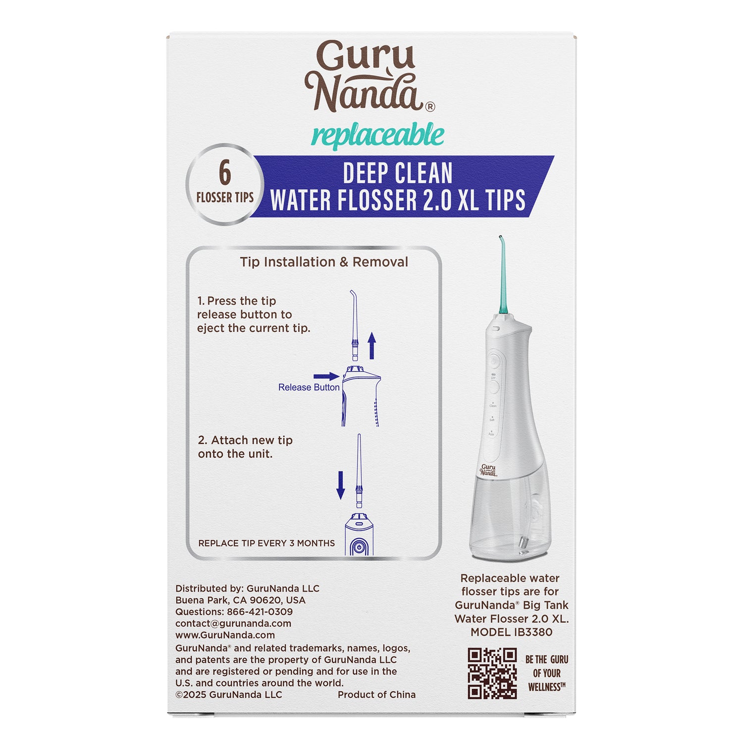 Replacement Floss Tips for Deep Clean Dental Water Flosser 2.0 XL