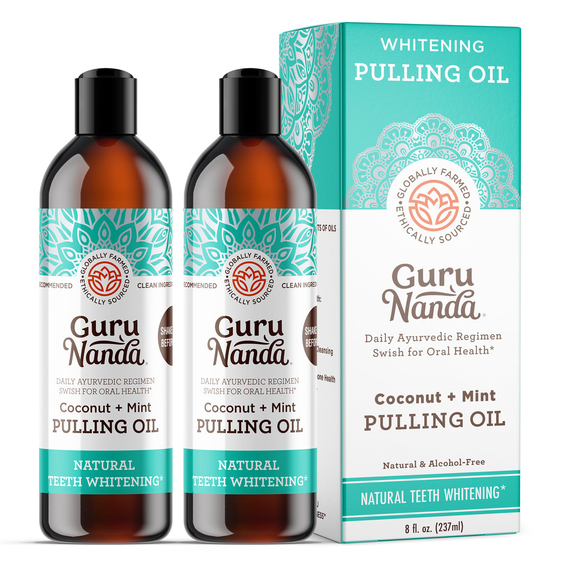 GuruNanda Coconut + Peppermint Pulling Oil (2-Pack)