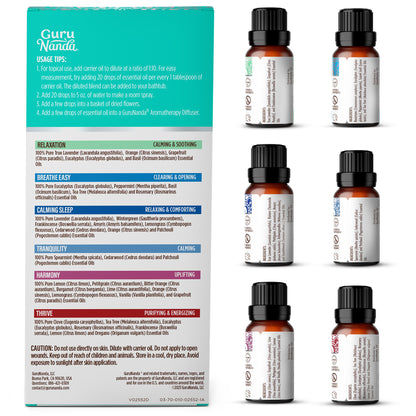 6 Essential Oil Blends Set, 10 ML