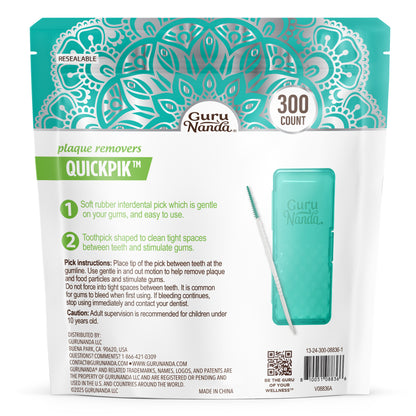 2-in-1 QuickPik Toothpick(300 Count) with Case