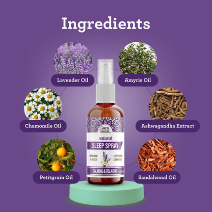 Natural Sleep Spray, Lavender &amp; Chamomile – 1 fl oz