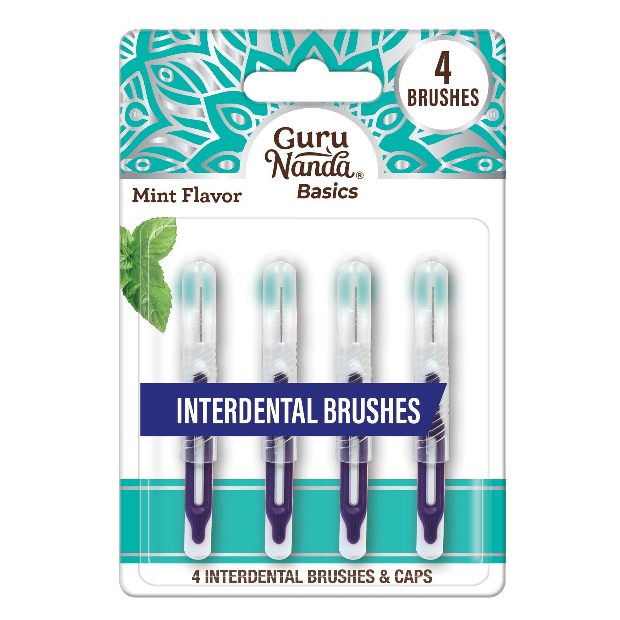 Interdental Brushes with Caps - Mint Flavor (4 Count)