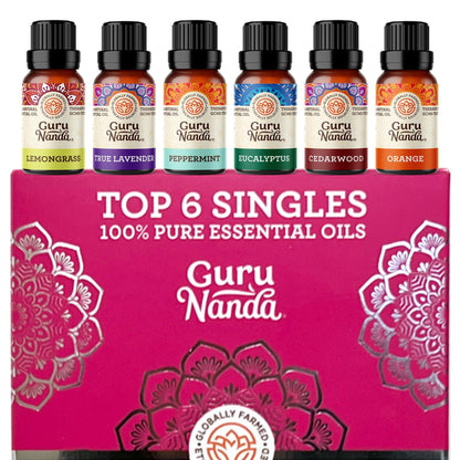 6 Essential Oils Single Notes Set - GuruNanda