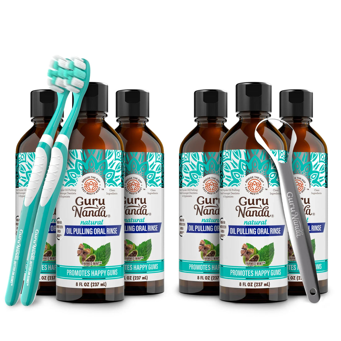 Huile de massage à la noix de coco et à la menthe, aux huiles essentielles et aux vitamines (1 paquet)