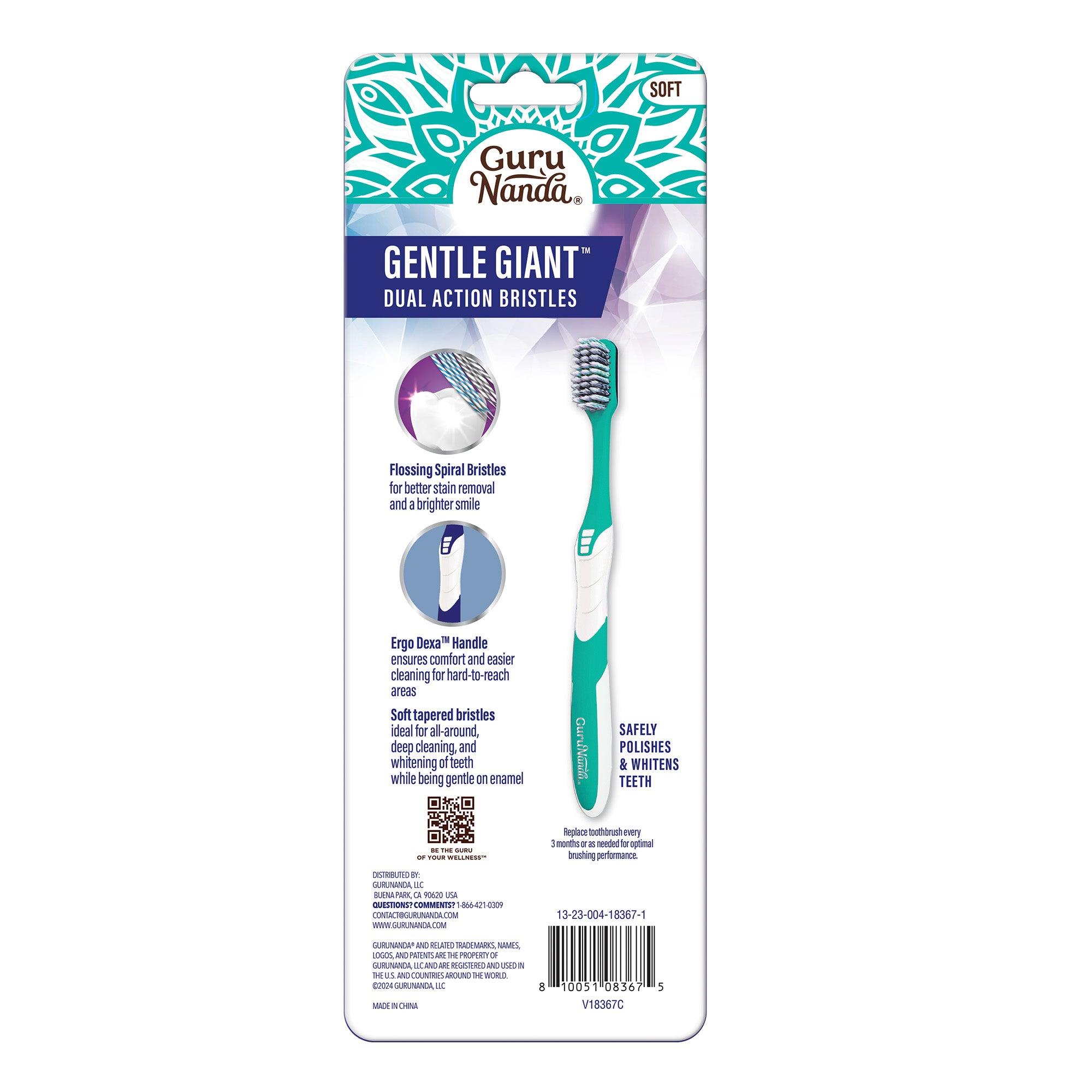 Gentle Giant Whitening Spiral Toothbrush - 4 Count