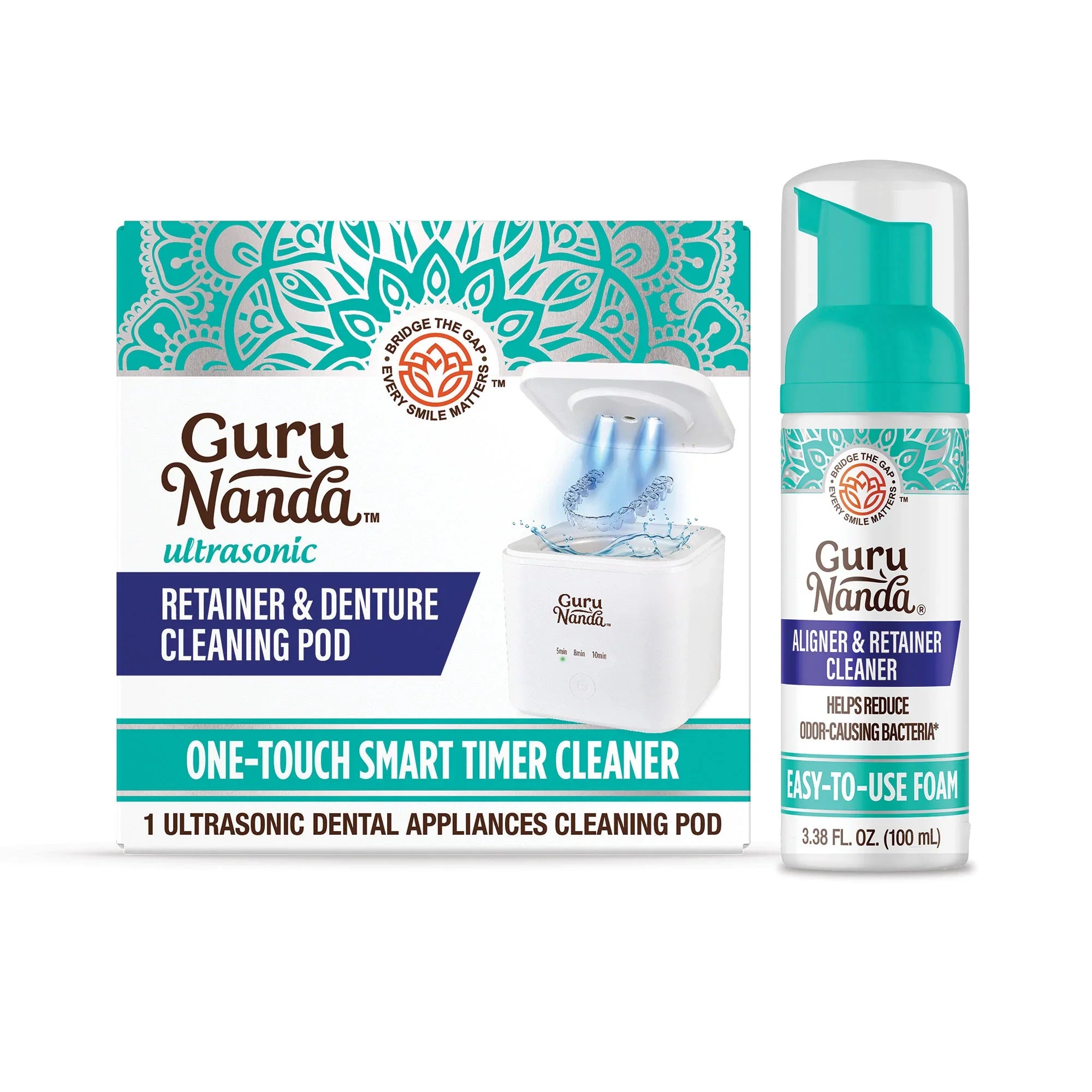 Retainer, Denture & Aligner Foam Cleaner & Cleaning Pod – GuruNanda