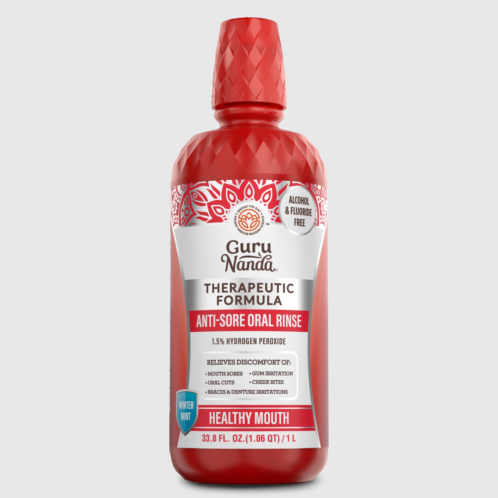 Anti-Sore Oral Rinse, Winter Mint – GuruNanda