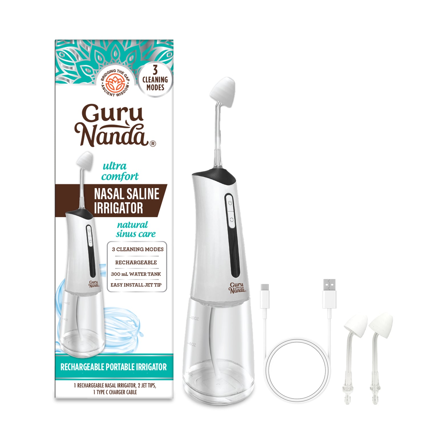 Lion &amp; Lamb Kit - Portable Water Flosser and Sonic Toothbrush - White