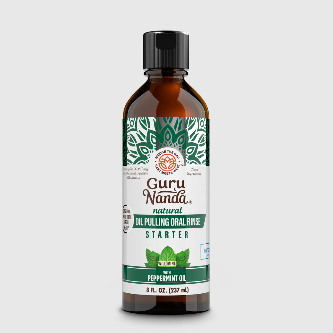 Aceite de coco y menta para enjuagar los dientes - 237 ml