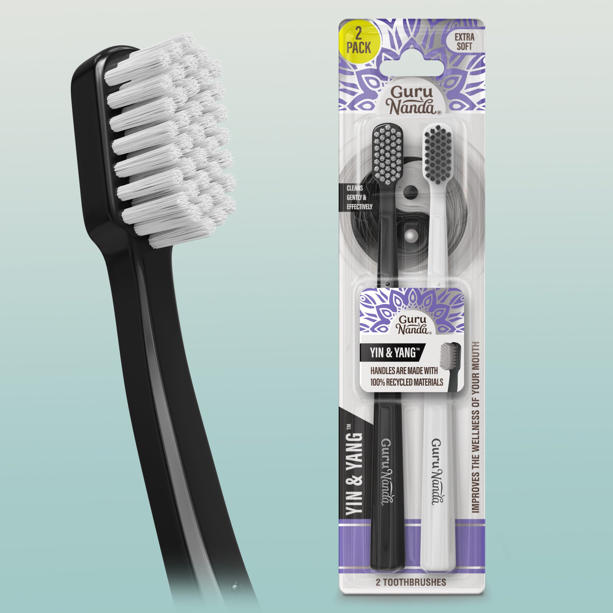 Yin &amp; Yang Extra-Soft Toothbrush – 2 Pack