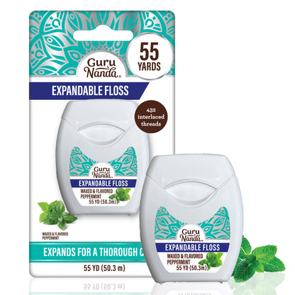 Peppermint Flavored Expandable Dental Floss - 55 Yards