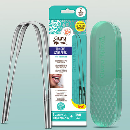 U Shaped Stainless Steel Tongue Scraper – 2 Pack