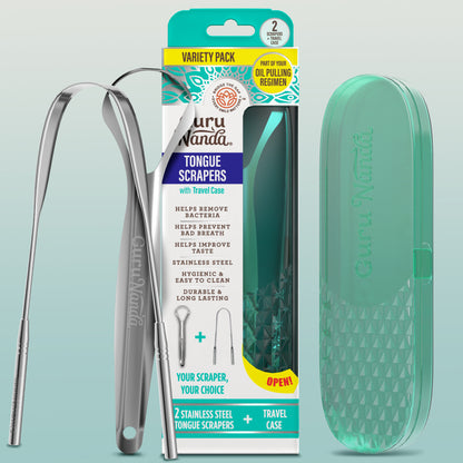 Tongue Scraper Variety Pack with Travel Case