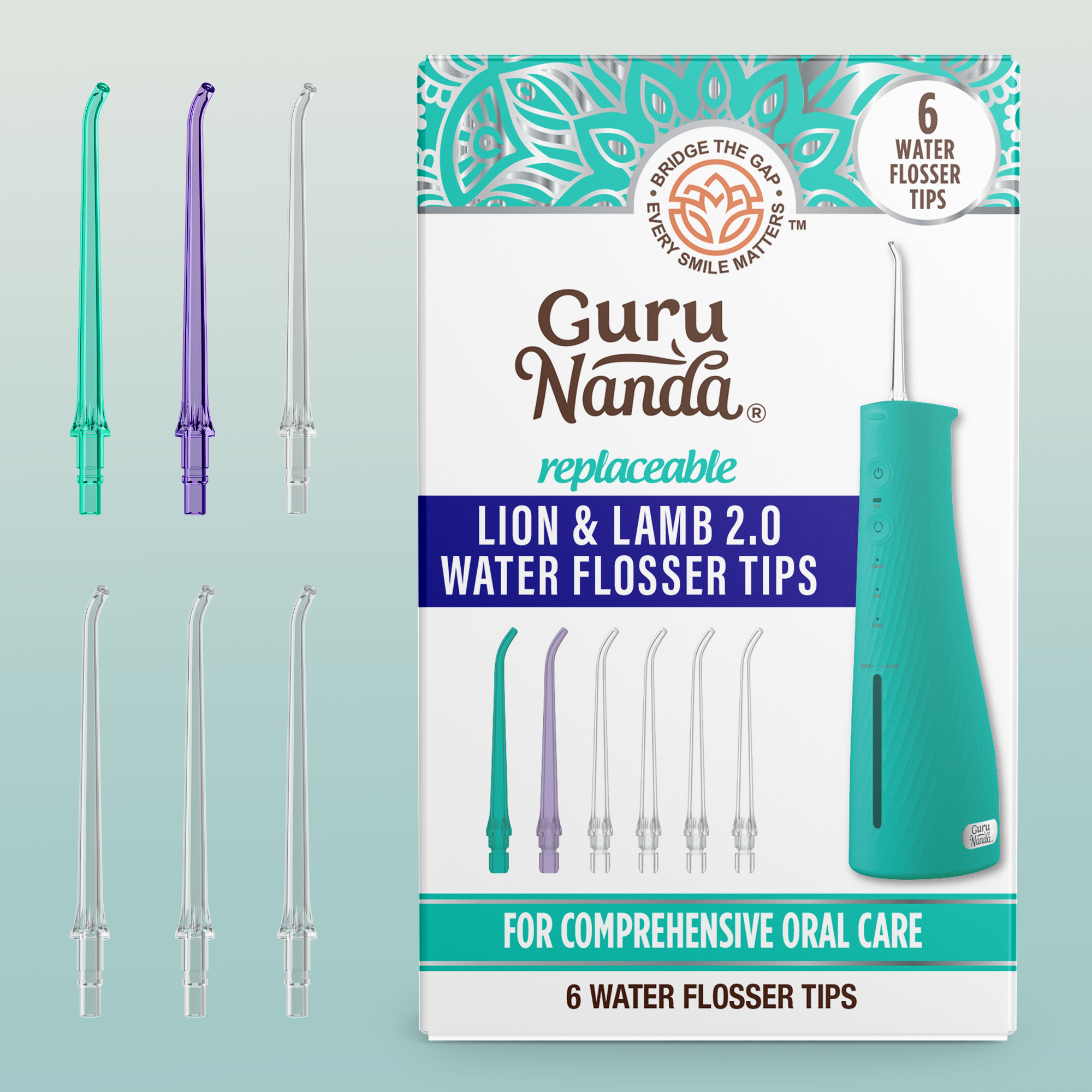 Puntas de repuesto para irrigador bucal Lion &amp;amp; Lamb 2.0