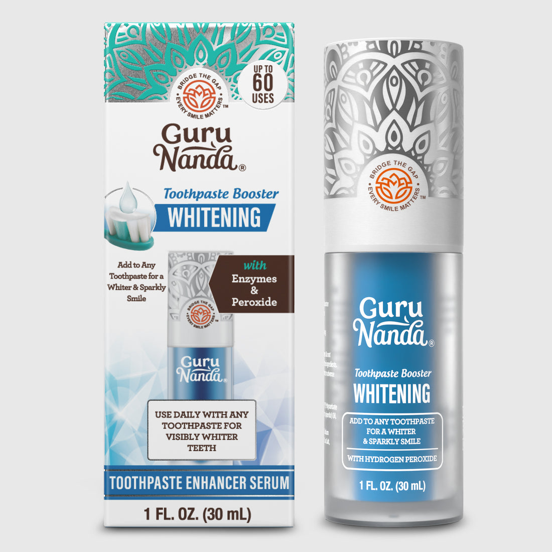 Whitening Toothpaste Booster with Enzymes &amp; Peroxide – 1 fl oz