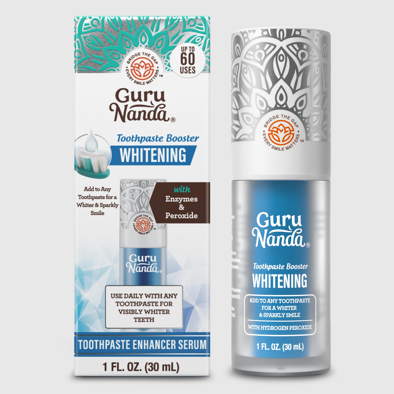 Whitening Toothpaste Booster with Enzymes &amp; Peroxide – 1 fl oz