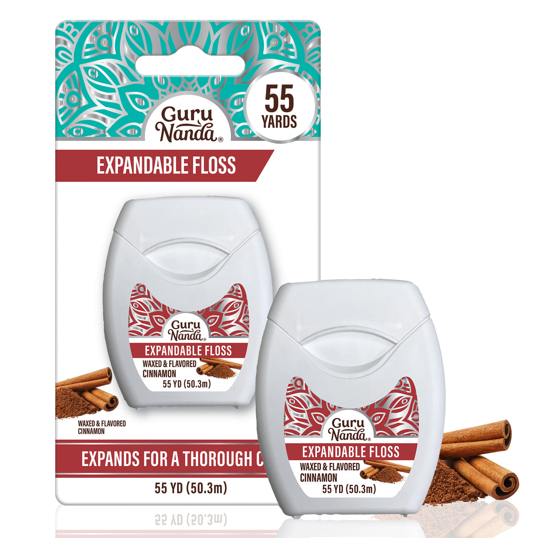 Cinnamon Flavored Expandable Dental Floss - 55 Yards