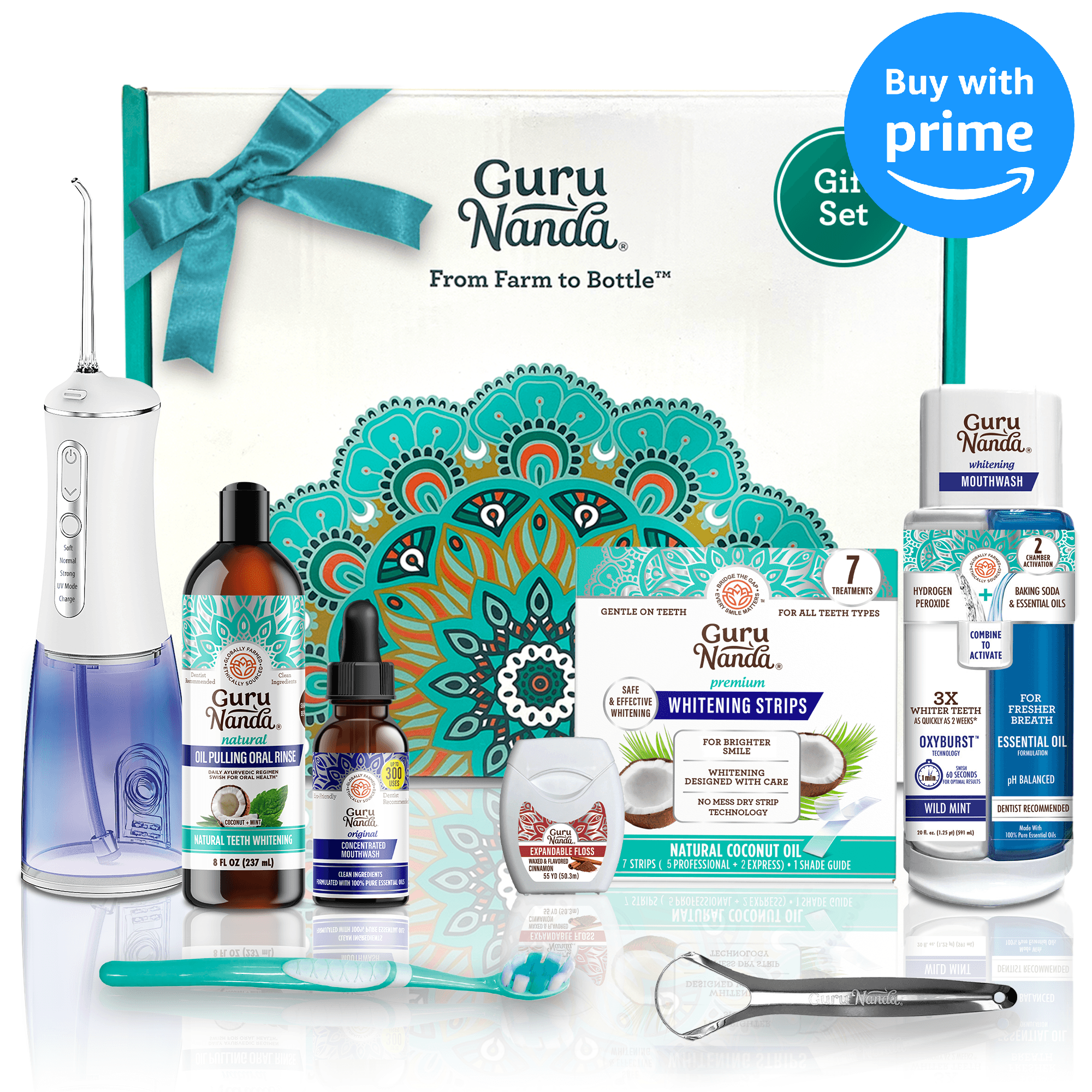 Régimen de 7 pasos del Gurú 1.0: Enjuague bucal con aceite y mantequilla para dientes y encías saludables 