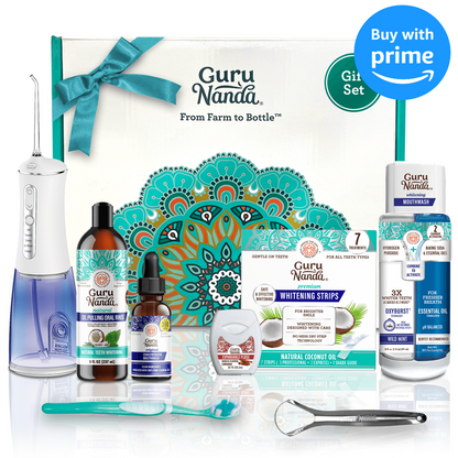Régimen de 7 pasos del Gurú 1.0: Enjuague bucal con aceite y mantequilla para dientes y encías saludables 