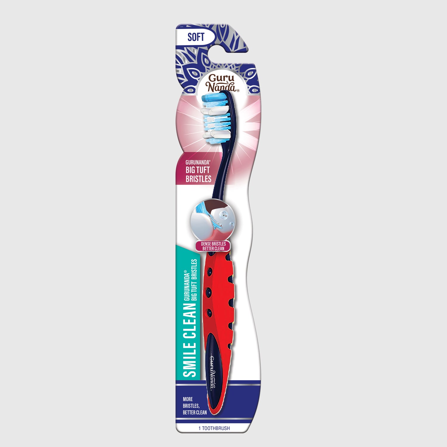 Cepillo de dientes Smile Clean Big Tuft Bristles (paquete de 1)