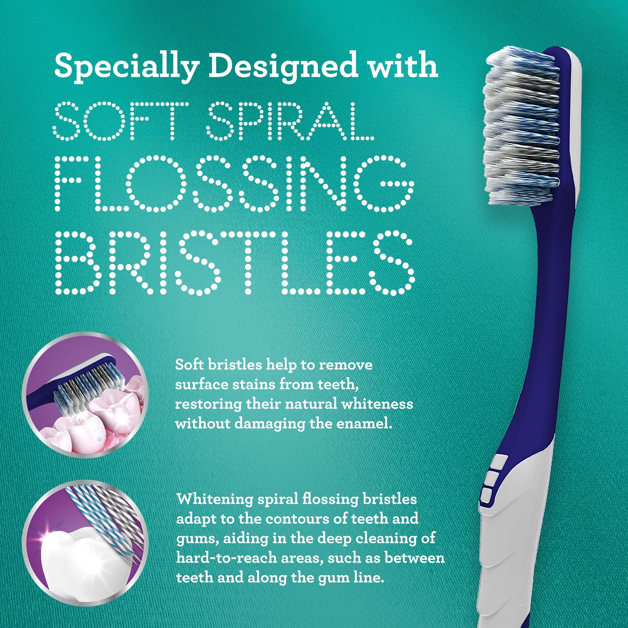 Gentle Giant Whitening Spiral Toothbrush - 4 Count