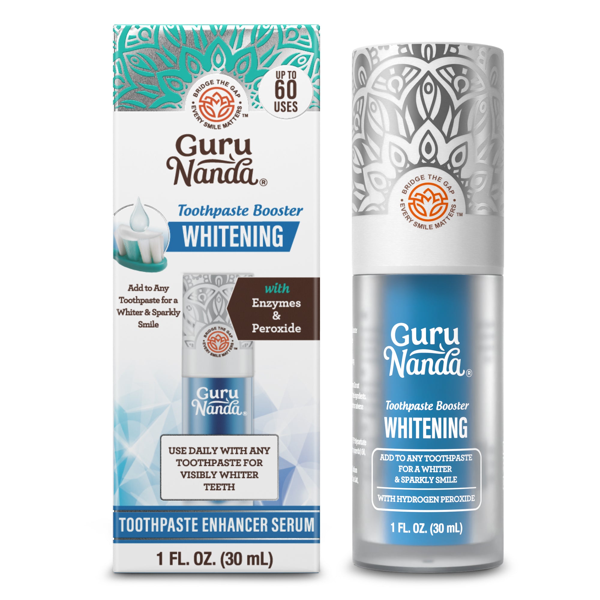 Whitening Toothpaste Booster with Enzymes &amp; Peroxide – 1 fl oz