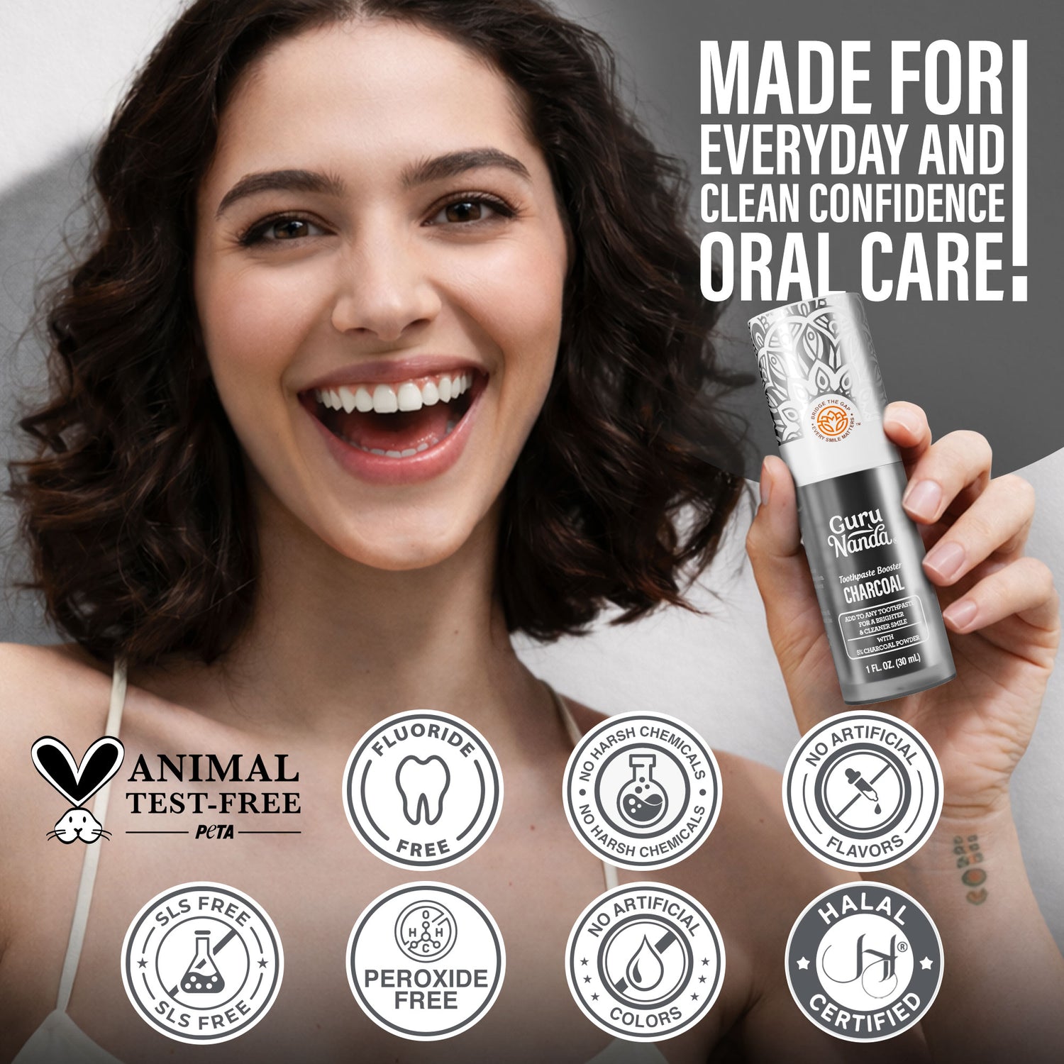 Potenciador de Pasta Dental con Carbón Activado al 5% – 29,5 ml