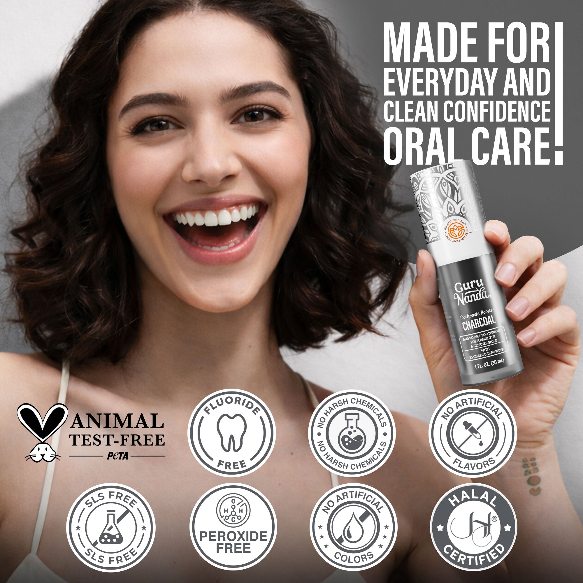 Potenciador de Pasta Dental con Carbón Activado al 5% – 29,5 ml