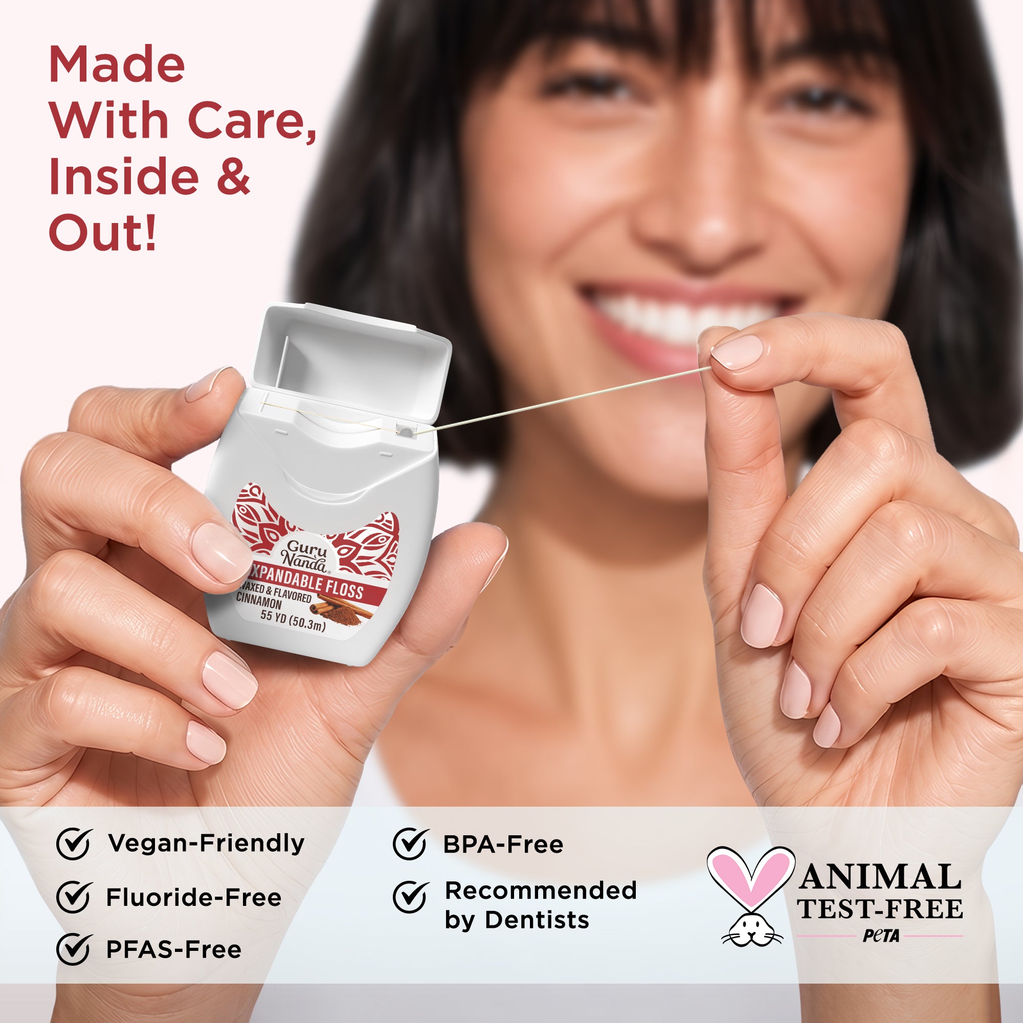 Cinnamon Flavored Expandable Dental Floss – 55 Yards