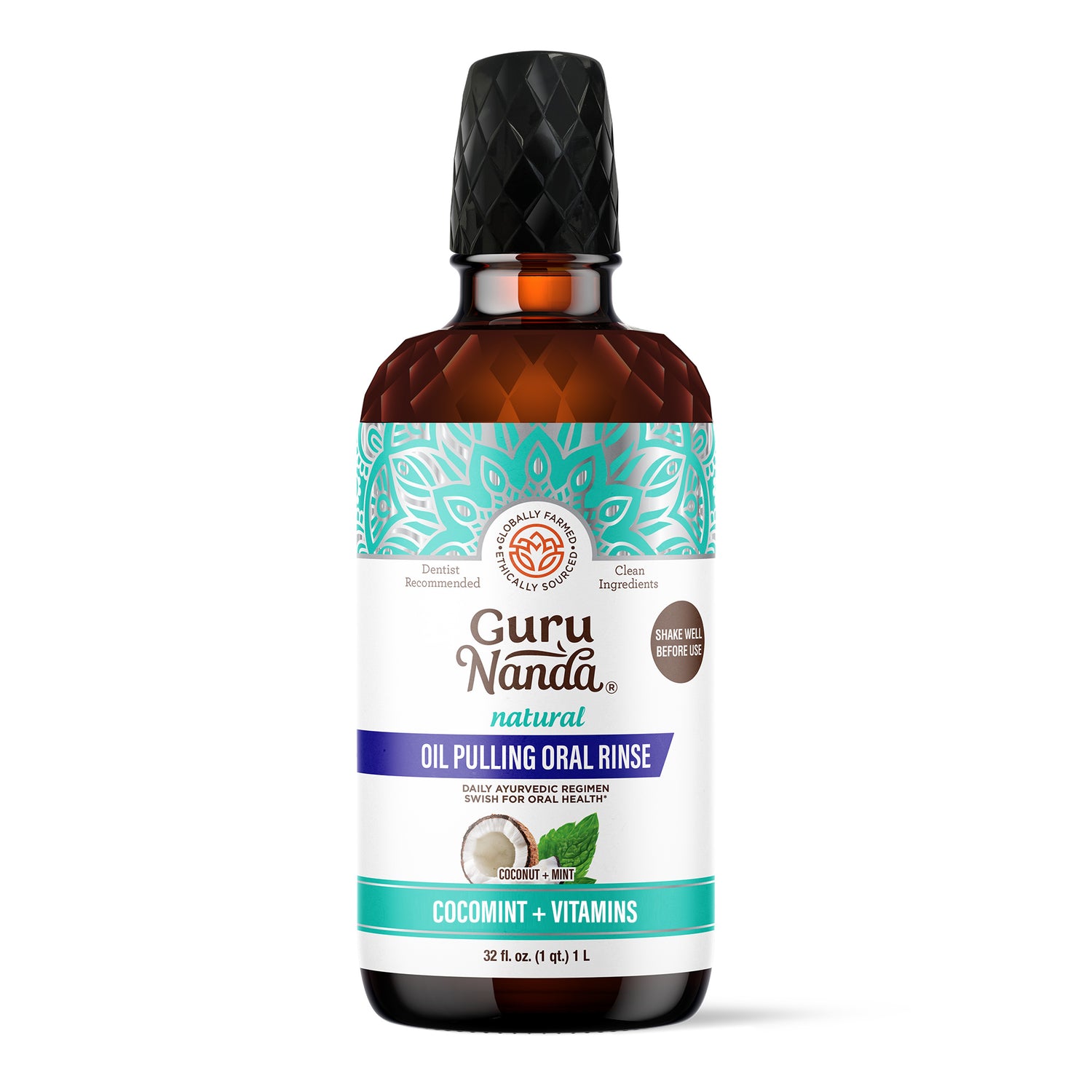 Cocomint Pulling Oil with 7 Essential Oils &amp; Vitamins D3, E &amp; K2, 32 oz