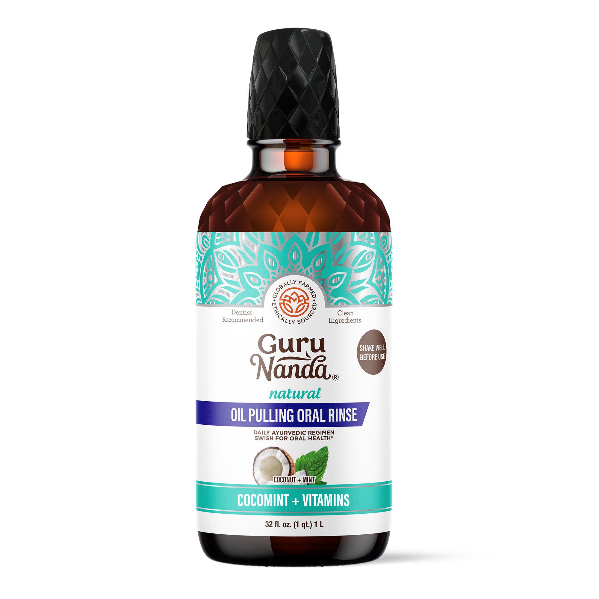 Cocomint Pulling Oil with 7 Essential Oils &amp; Vitamins D3, E &amp; K2, 32 oz