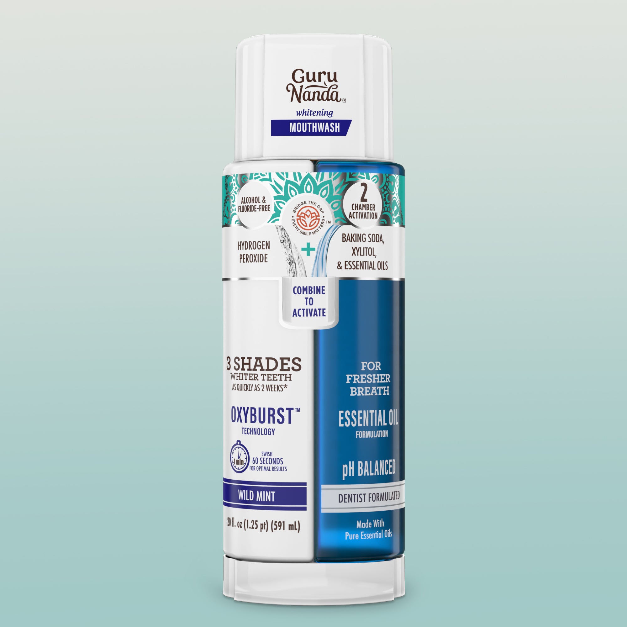 Dual Barrel Oxyburst Whitening Mouthwash | GuruNanda