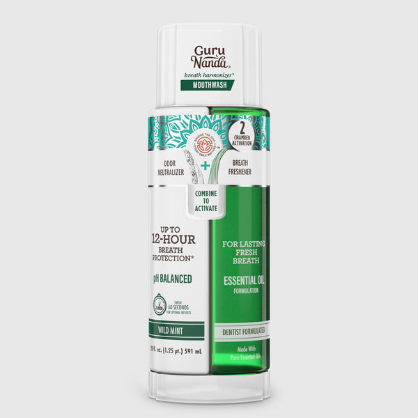 Bain de bouche double effet harmonisant pour l'haleine - Menthe sauvage - Lot de 3