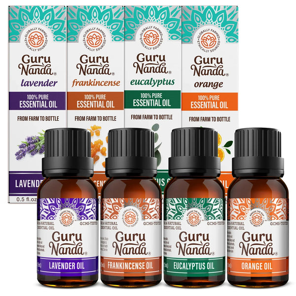 Four Essential Classics Set- Frankincense, Lavender, Eucalyptus
