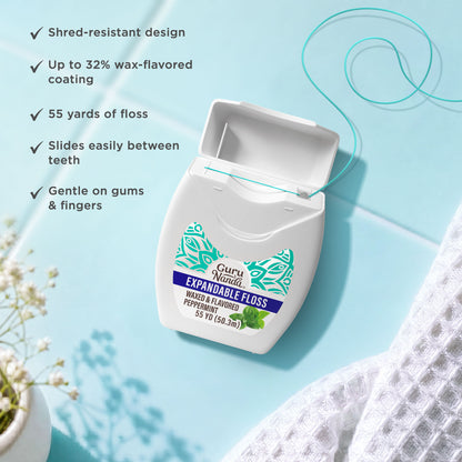 Hilo dental expandible con sabor a menta – 50,29 metros